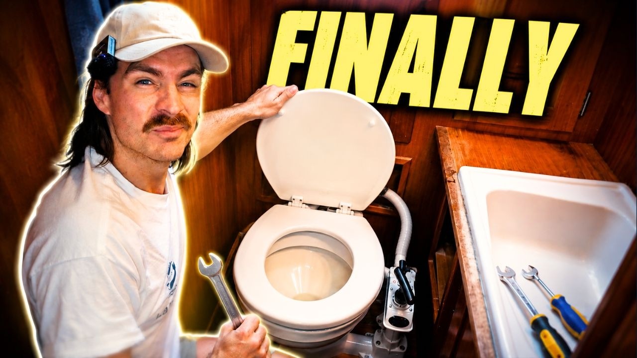 ⁣I Replaced the Worst Thing on Our Sailboat (Electric Toilet Install)