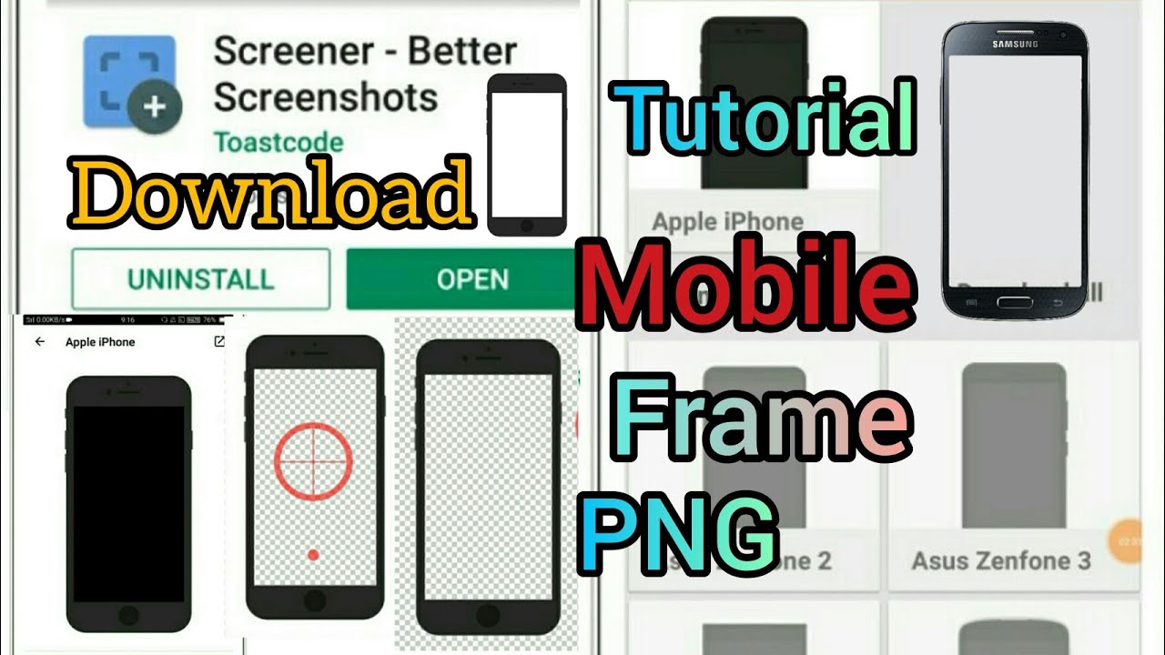 How to add mobile frames PNG download App )Astech Tutorial