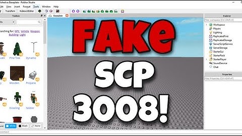 Making A Fake Roblox Ikea SCP 3008 Game!