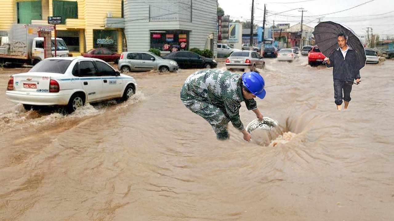 Draining the Flood Roads Reclaimed in an Epic Water Release - YouTube