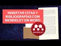 Cómo usar MENDELEY - CITAS Y BIBLIOGRAFIA EN APA [EN WORD FÁCIL] 💪😎