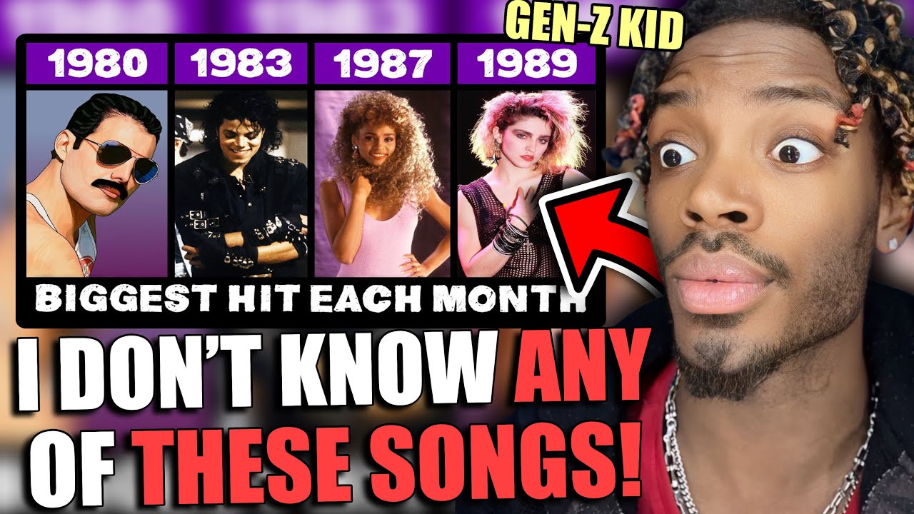 SHOCKED GEN Z DISCOVERS The Most POPULAR SONGS EACH MONTH Of The 80S (SHOCKING!)