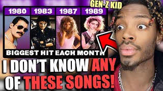 SHOCKED GEN Z DISCOVERS The Most POPULAR SONGS EACH MONTH Of The 80S (SHOCKING!)