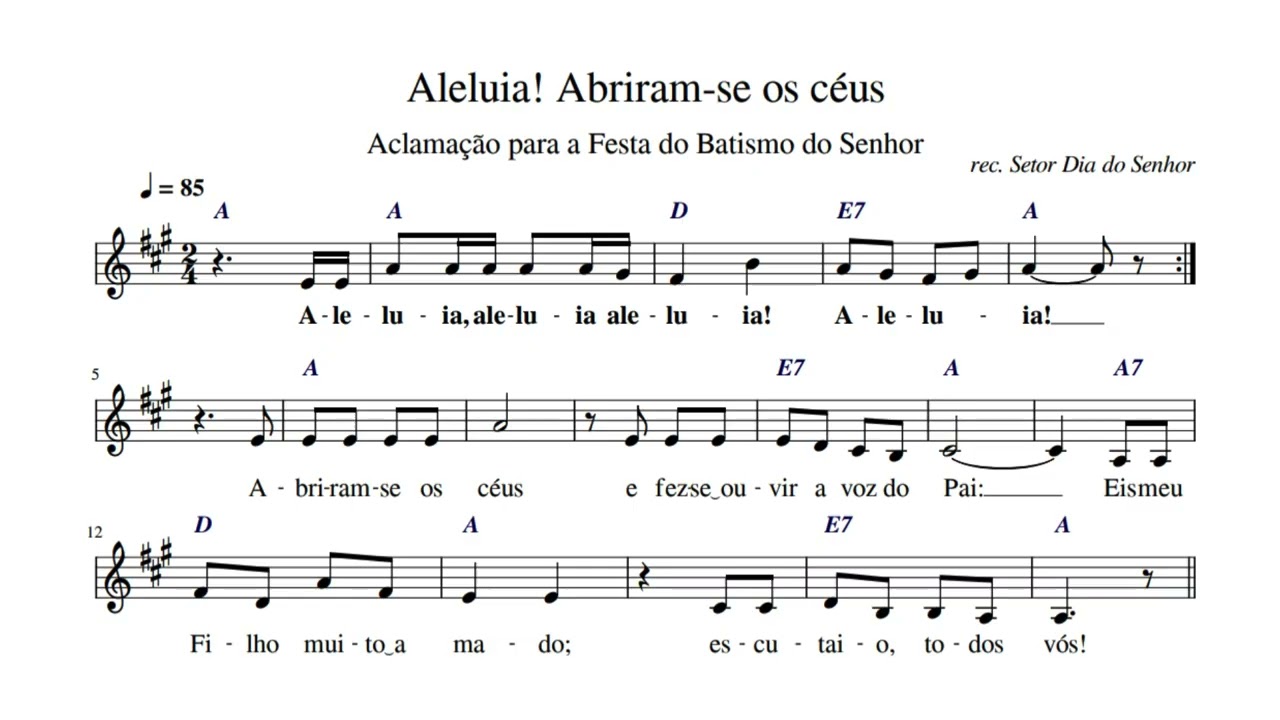 Aleluia! Abriram se os céus