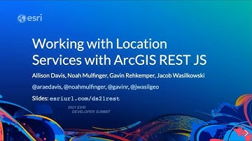 Working with Location Services with ArcGIS REST JS