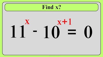 Nice Exponent Logarithm Math Simplification | Find the Value of X