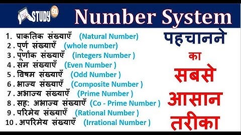 40.Number System | Natural Numbers/Whole Numbers/Integers/Composite numbers/Prime Numbers/Odd/Even