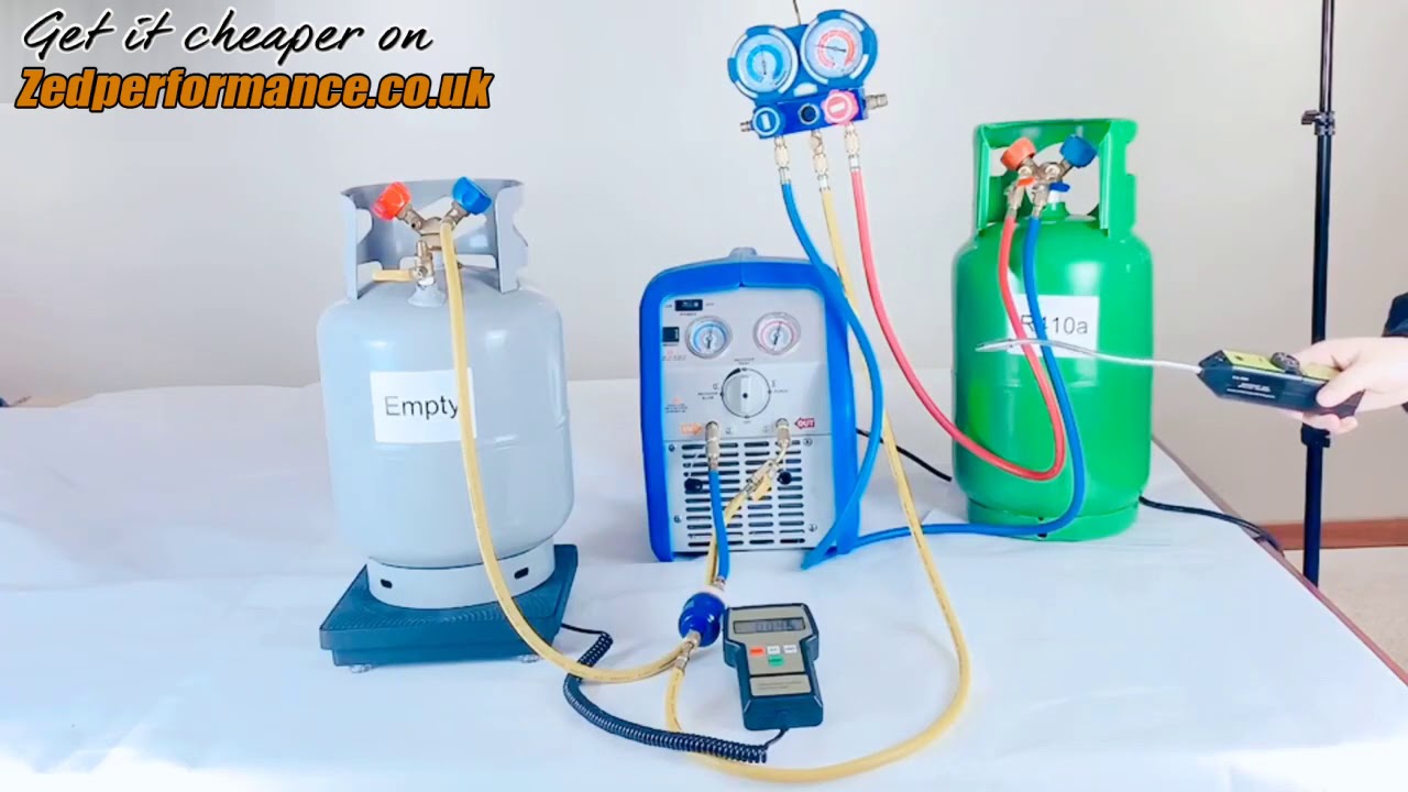 How to use refrigerant recovery unit - YouTube