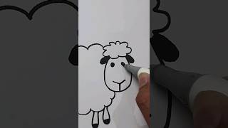 رسم خروف للاطفال 🐏🐑🐏🐑 sheep drawing for kids #رسم_سهل