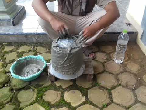 MEMBUAT POT DARI KERAMIK  DAN KAIN BEKAS How to make 