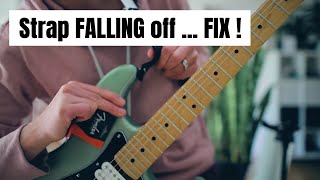 🎸How to STOP Guitar STRAP from FALLING OFF ! (Fender Strap Locks Review) 🎸