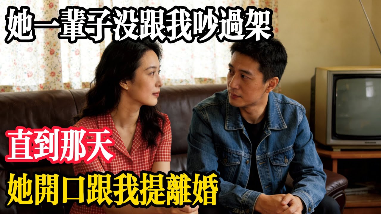 她一輩子沒跟我吵過架，直到那天她開口跟我提離婚