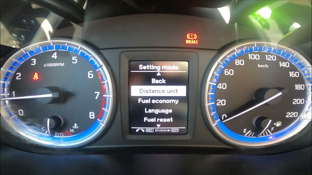 How to Change System Language via Speedometer Display in Suzuki SX4 II