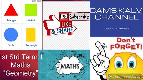 1st Std Term:1 Maths Unit:1 "1.2 Shapes"