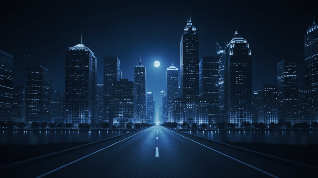 Midnight Synthwave Drive | Cyber Night Journey