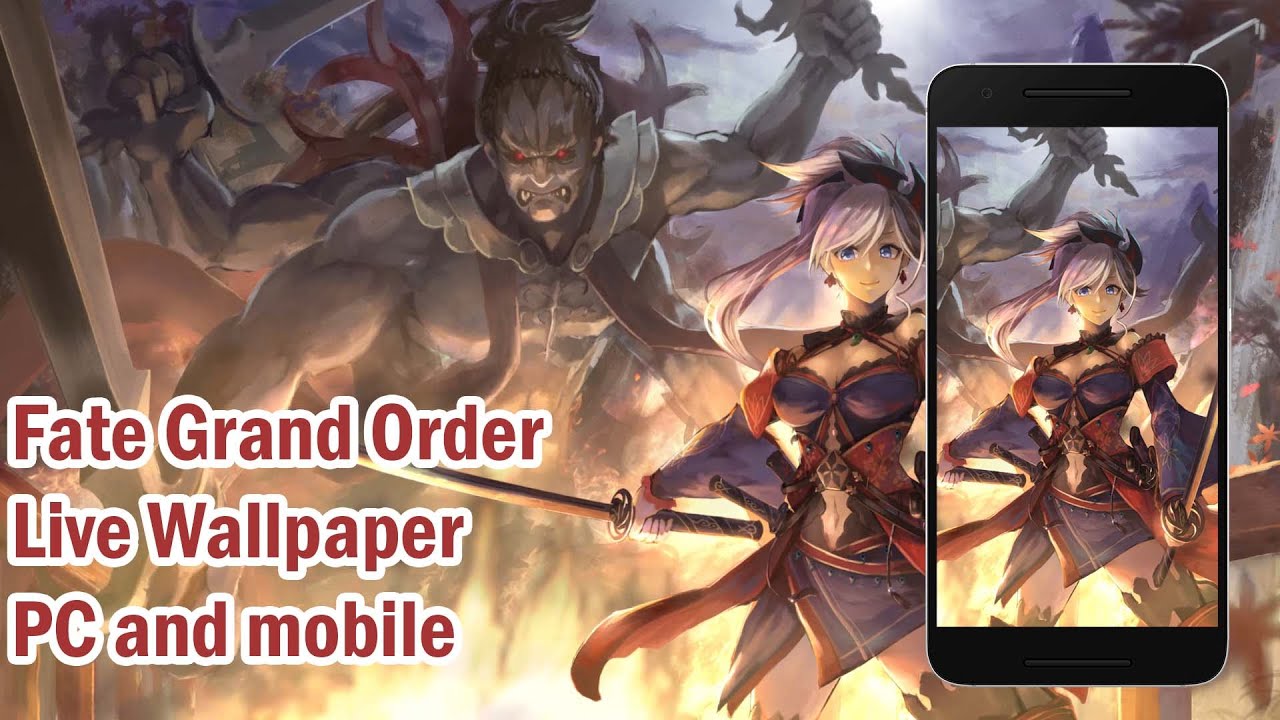 Fgo Miyamoto Musashi Live Wallpaper Engine Pc Mobile Making Animation Youtube