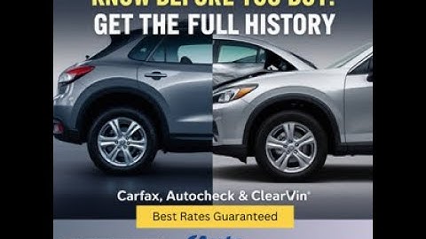 Comprehensive Vehicle History Report-VIN CHECK