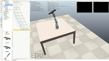 (V-REP) Simple tabletop robot with kinect