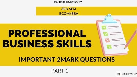 Calicut University 3rd sem Bcom BBA Professional Business Skills 2 mark questions Part 1