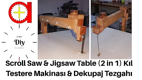 Scroll Saw & Jigsaw Table (2 in 1) Kıl Testere Makinası & Dekupaj Tezgahı