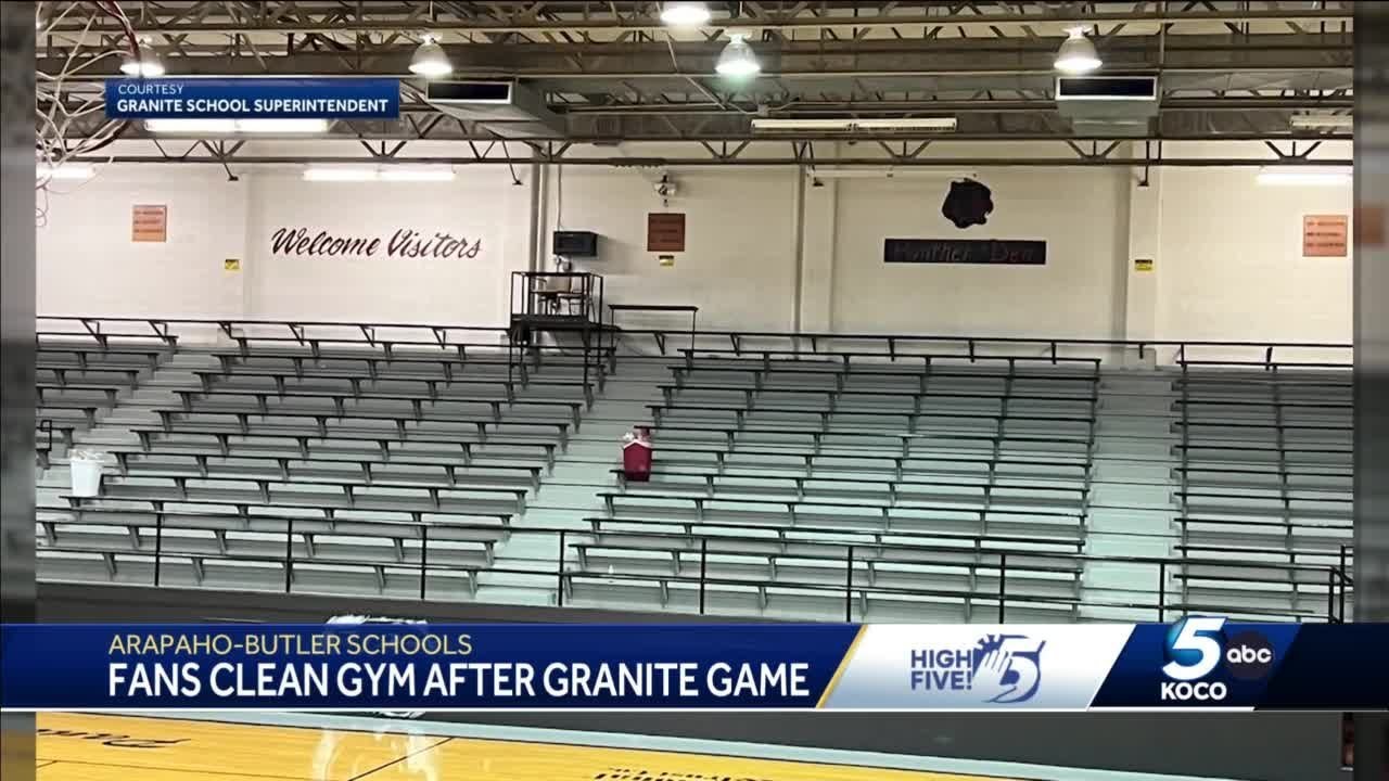 ArapahoButler Schools fans clean stands after basketball game in Granite YouTube
