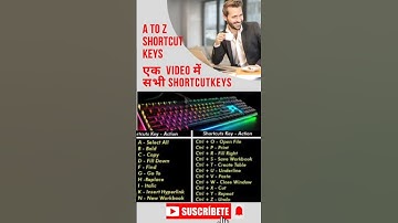 All Important Shortcut Keys in One Video – Now Available! #shots #excel