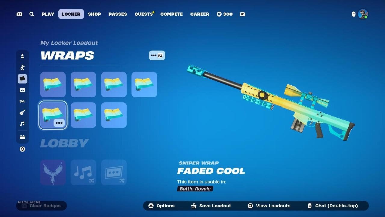 Fortnite. wraps. FADED COOL!