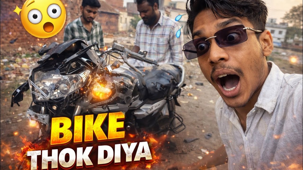 Bike Accident Ho Gaya 😱💔 Real Reaction || Ayush Daku Vlog 😎😎
