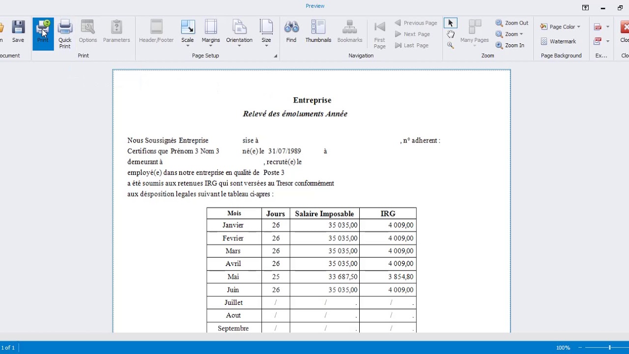 Novoreka Paie Comment Imprimer Le Releve Des Emoluments Youtube