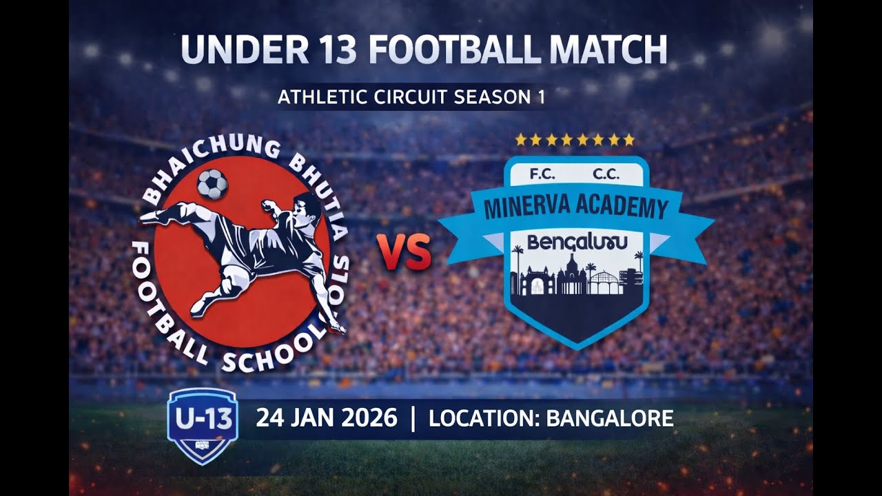 U-13 Football Match Replay | Bhaichung Bhutia Football School vs Minerva Academy Bengaluru |