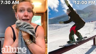 A Snowboarder's Entire Routine, from Waking Up to Hitting The Slopes | Allure
