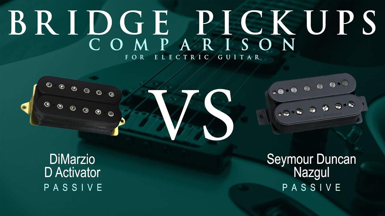 DiMarzio D ACTIVATOR vs Seymour Duncan NAZGUL - Passive Bridge Pickup Guitar Tone Comparison Demo