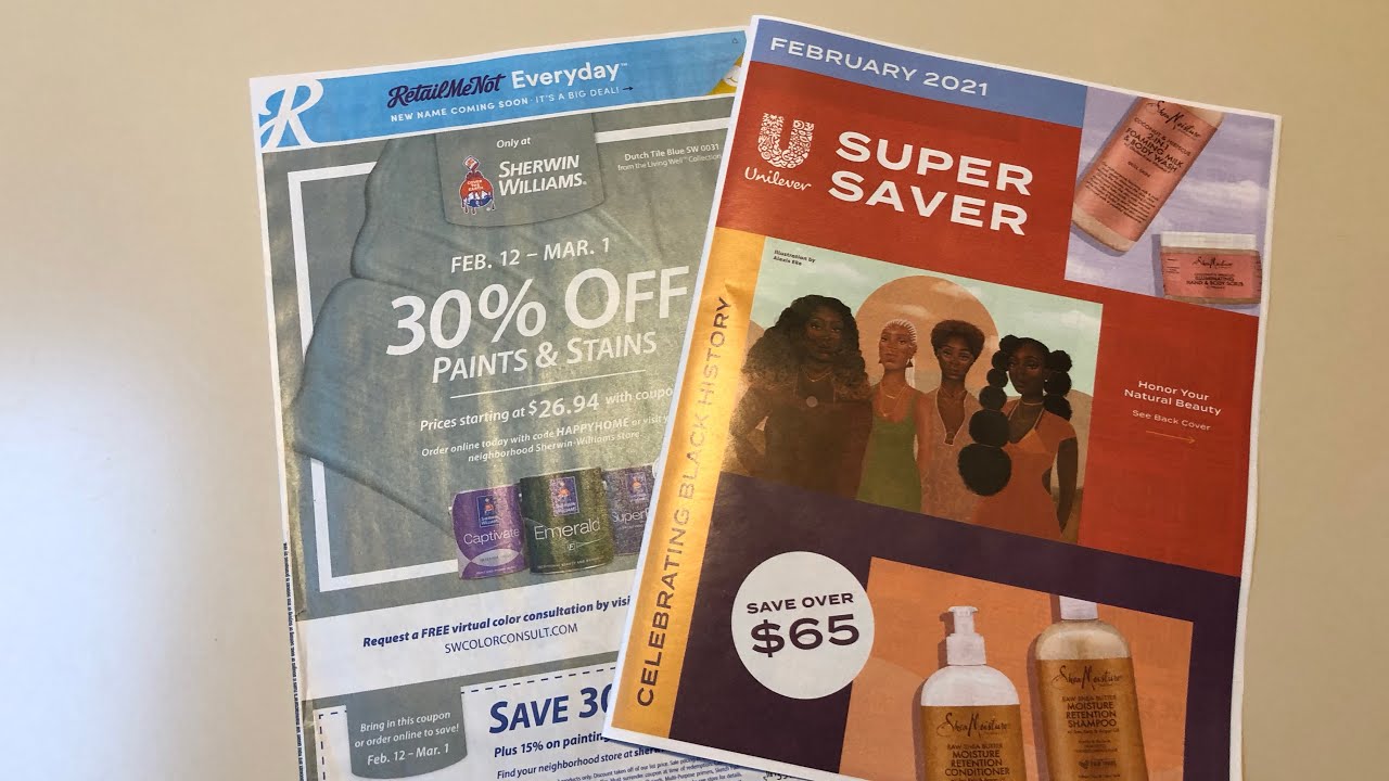 Unilever &amp; Retail Me Not Coupon Insert Preview February 14, 2021 - YouTube