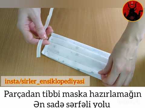 Parçadan Tibbi maska hazırlamaq Method 2