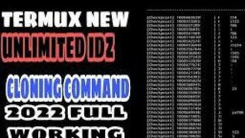 Termux New Commands Without Login Unlimited Ids Tricks