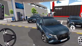 HYUNDAİ TUCSON SUV GAS STATİON CAR PARKİNG GAMEPLAY | 3D DRİVİNG CLASS CAR GAME PLAY screenshot 5