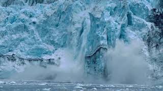 Harvard Glacier HUGE Calving  Alaska