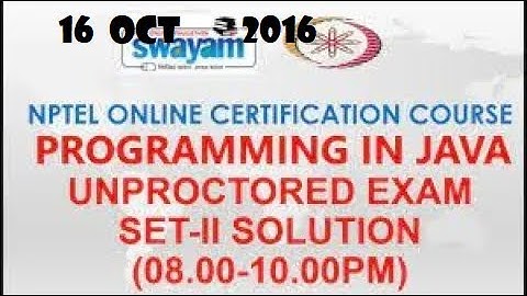 Programming in java|| Unproctored Exam Solution nptel || NPTEL JAVA Solution || July 2021|| set 2