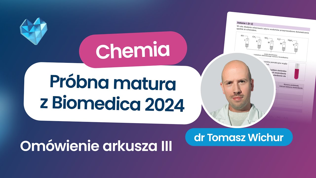 Ogólnopolska Próbna Matura z Chemii 2024 Biomedica – omówienie arkusza
