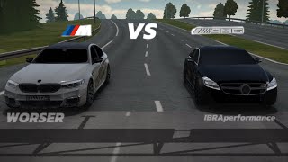 ГОНКА ключь на ключь! BMW m5f90 (WORSER) VS Mercedes CLS 63 (IBRA). •Жесткая Заруба•