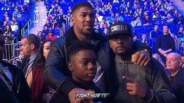ANTHONY JOSHUA TELLS YOUNG BOXER "YOU HAVE A BIG FUTURE" US FANS WELCOME AJ TO MSG!