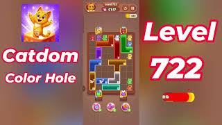 Catdom Color Hole Level 722 Walkthrough [NEW UPDATE] 🐱🟣 | Relaxing Color Puzzle Game | Go Answer