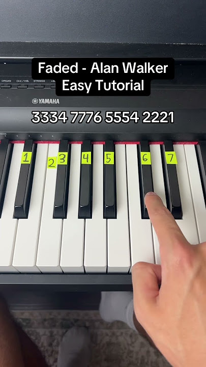 Faded - Alan Walker Easy Piano Tutorial #piano #tutorial #easy