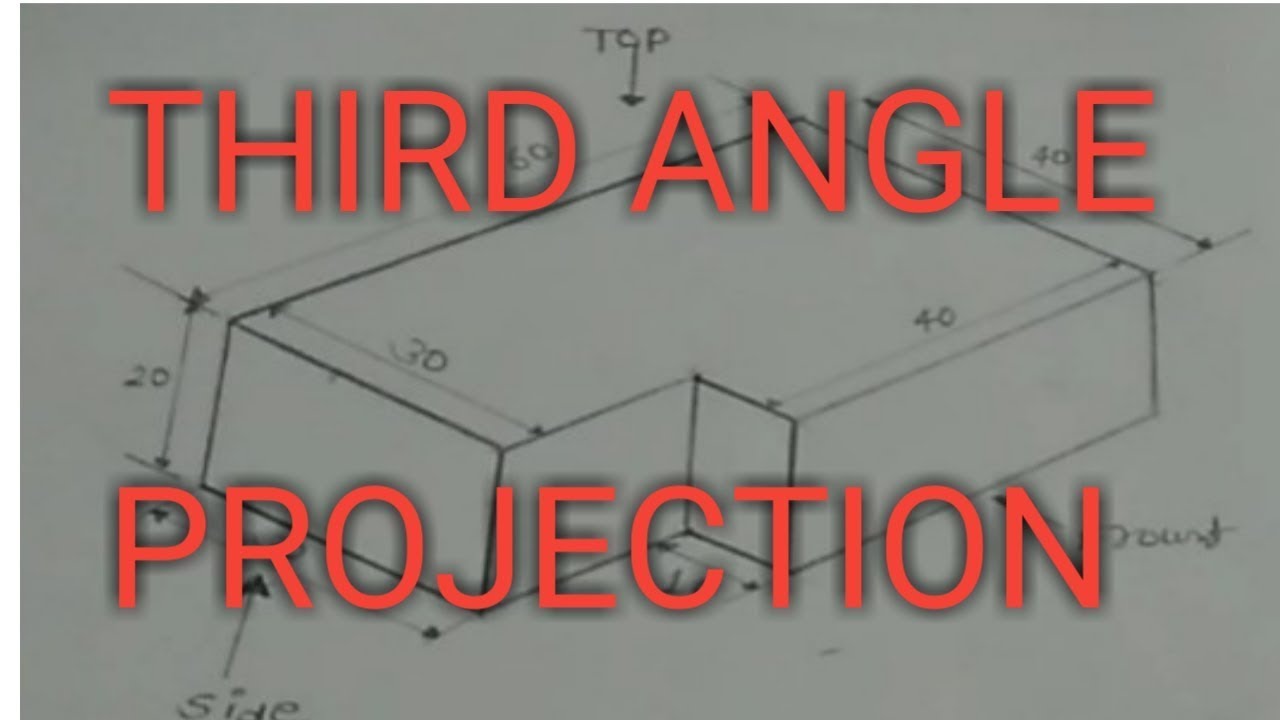 Engineering drawing orthographic view| || third angle projection | by ITI ED HINDI
