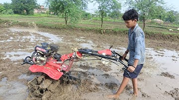 🧑‍💼7Hp power Weeder heavyator 🌾#farming #agriculture🌾 पावर वीडर बच्चे चला रहा है #minivlog Raja Bhai