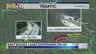 Fatal crash, car fire shuts down part of I64 in Putnam County