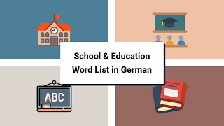 School Education Vocabulary In German 67 Words In 7 Min