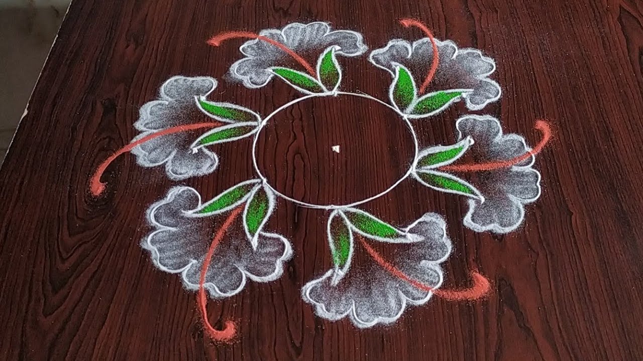 2 Beautiful Daily kolams only [5×3] dot's...