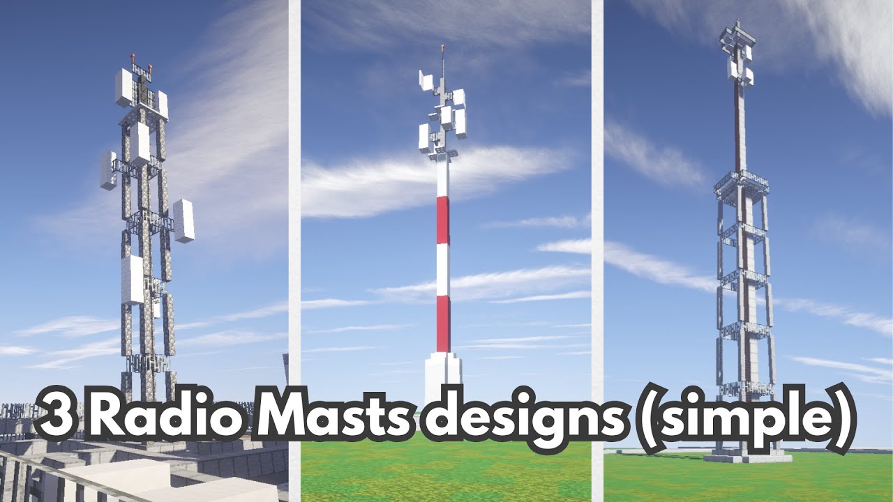 Radio Masts (simple) design ideas | Minecraft Tutorial