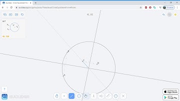 8.7 Euclidea   Circle Equidistant from Four Points   6L 12E
